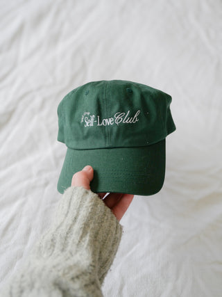 Self Love Club Embroidered Green Hat