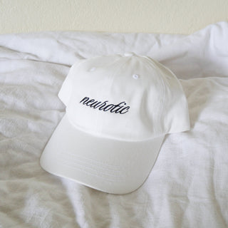 Neurotic Embroidered White Hat