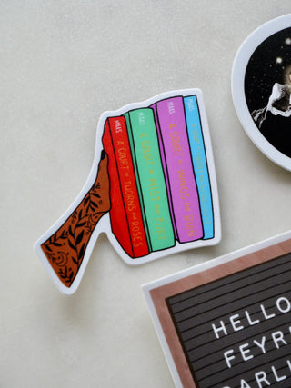 Multicolored ACOTAR Book Stack | Officially Licensed Sticker