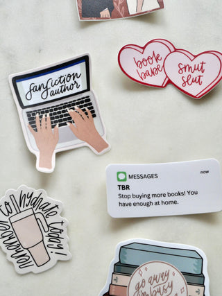 Bookish Conversation Hearts Sticker