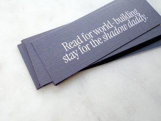 Shadow Daddy Linen Bookmark