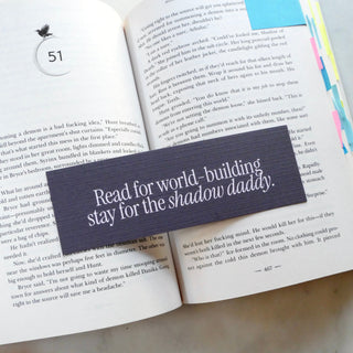 Shadow Daddy Linen Bookmark