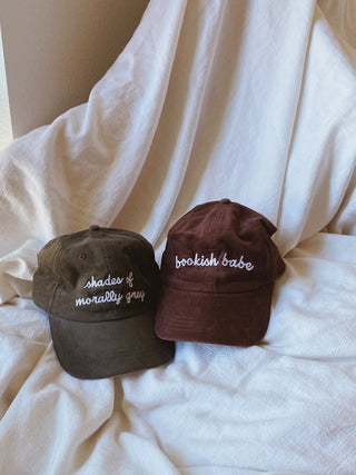 Bookish Babe Embroidered Corduroy Hat