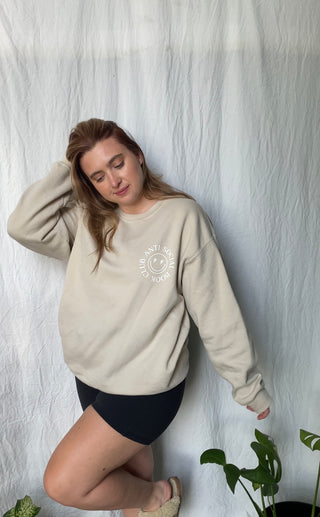 Anti Social Book Club Ivory Crewneck