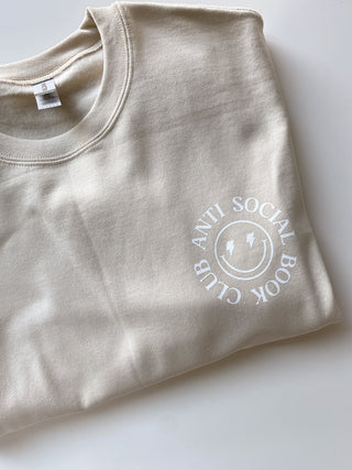 Anti Social Book Club Ivory Crewneck